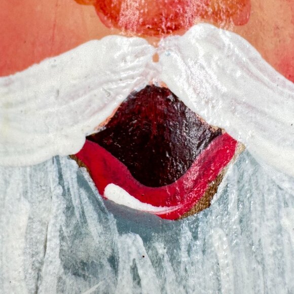 Hand-Painted Wooden Santa Claus Decorative Figure 5.5" Vintage - Picture 5 of 12